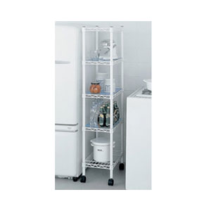 【ERECTA SHOP】スペースラック(W450×D300×H1435) ホワイト HSR-02(1セット)