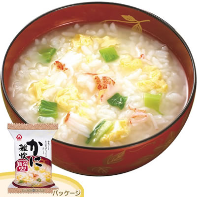 アマノフーズ フリーズドライ かに雑炊(バラ80食入り)