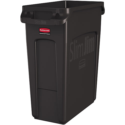 ラバーメイド Vented Slim Jimコンテナ 60L 茶 1956181