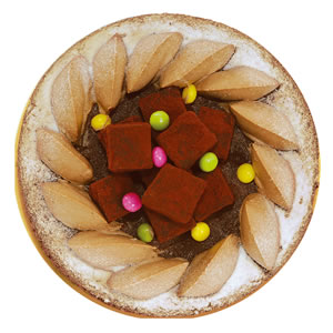 <デザイン紙コースター>F. チョコレートケーキ No.986 100枚入