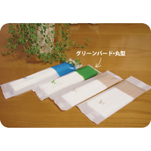 ペーパーおしぼり ウェットタオル グリーンバード 丸型 <1000本入>