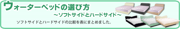ウォーターベッドの選び方<ソフトサイドとハードサイド>