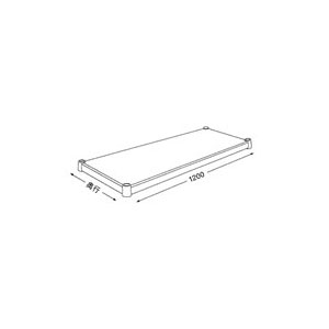 ウッドシェルフ(W1200×D350)エンゼルホワイト[1枚入] H1448WH1