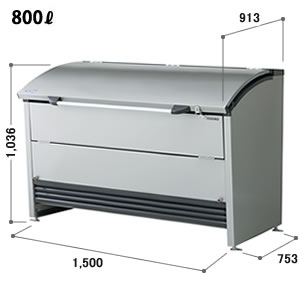ヨドコウ ゴミ収集庫 ダストピット Rタイプ(DPR型) 間口1,500mm