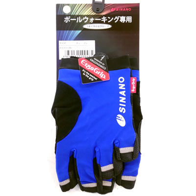 Sinano シナノ ポールウォーキング専用オプション うまく歩けるグローブ Mサイズ ブルー Fitness Web Sinano シナノ ポールウォーキング専用オプション うまく歩けるグローブ Mサイズ ブルー Fitness Web