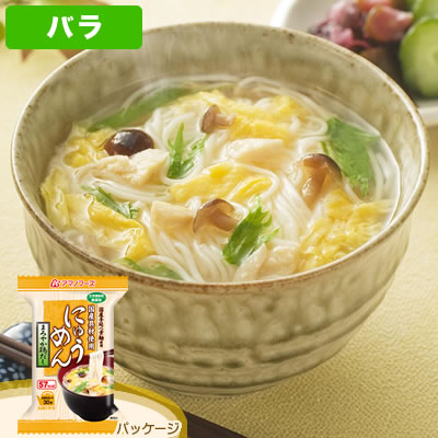 アマノフーズ フリーズドライ にゅうめん「まろやか鶏だし」(バラ80食入り)