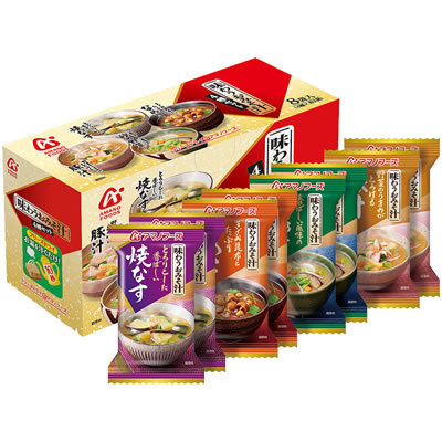【訳あり】アマノフーズ 味わうおみそ汁4種セット8食(4種類/各2食入)