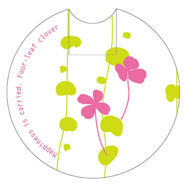 ドリンクホルダー用紙コースター four leaf clover よつ葉のクローバー
