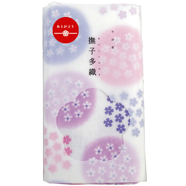 ありがとうシール付き 撫子多織 なでしこたおる 今治産タオル 芝桜 さくら柄 宮本 A Nunoいろは