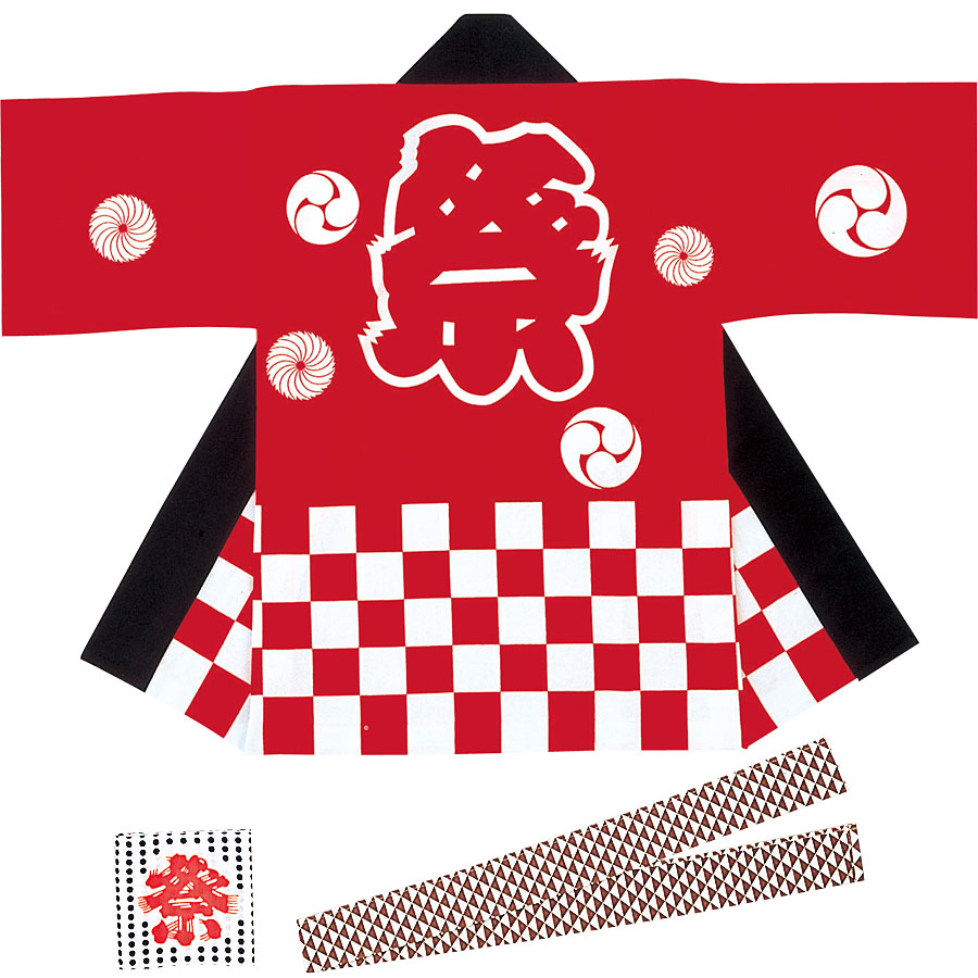 半天 法被 祭袢天 まつりはんてん 市松柄 130サイズ 赤 宮本 Miya Nunoいろは 半天 法被 祭袢天 まつりはんてん 市松柄 130サイズ 赤 宮本 Miya Nunoいろは