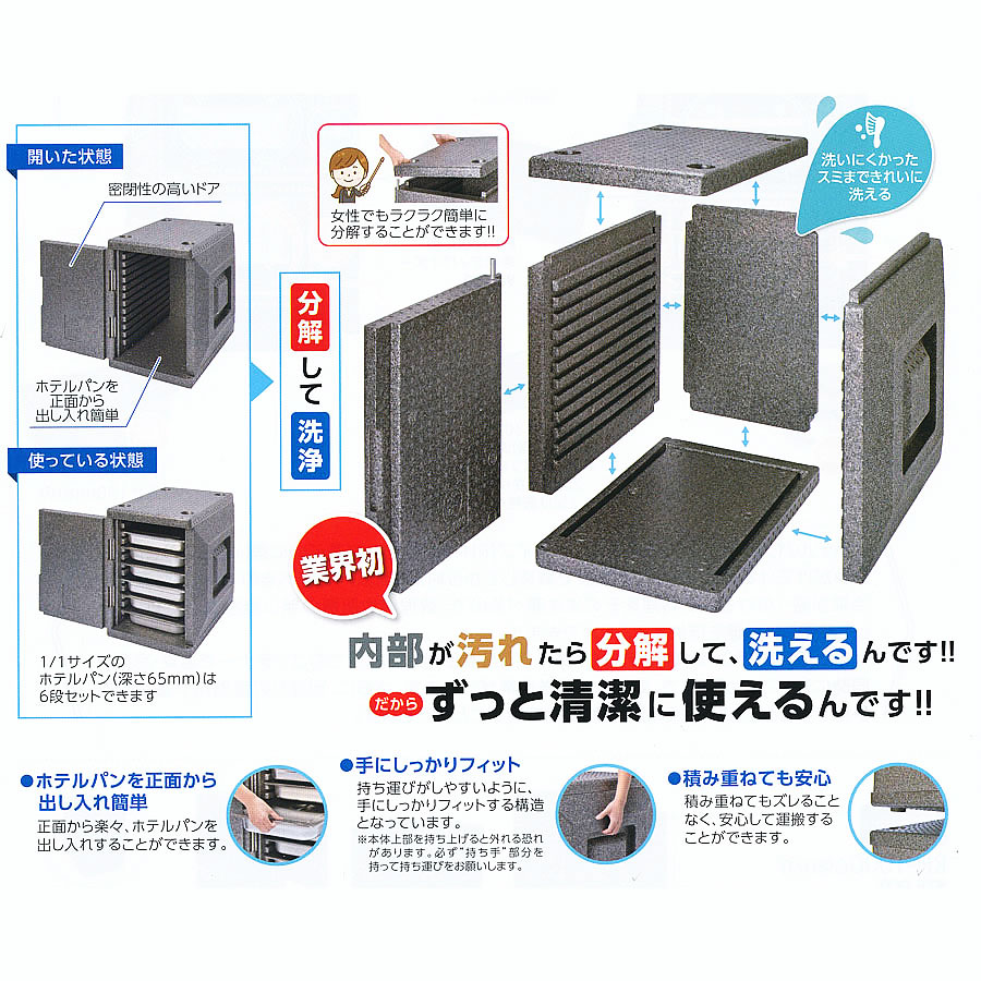 定休日以外毎日出荷中] 送料無料 ホテルパン専用コンテナーRH-1000g型 フロントタイプ 料理コンテナー ばんじゅう 番重 フードコンテナー  コンテナボックス 業務用
