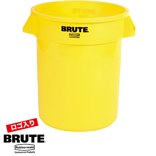 【BRUTEクリアランス】ラバーメイド BRUTE ブルート 丸型コンテナ 75.7L イエロー RFG262000YEL