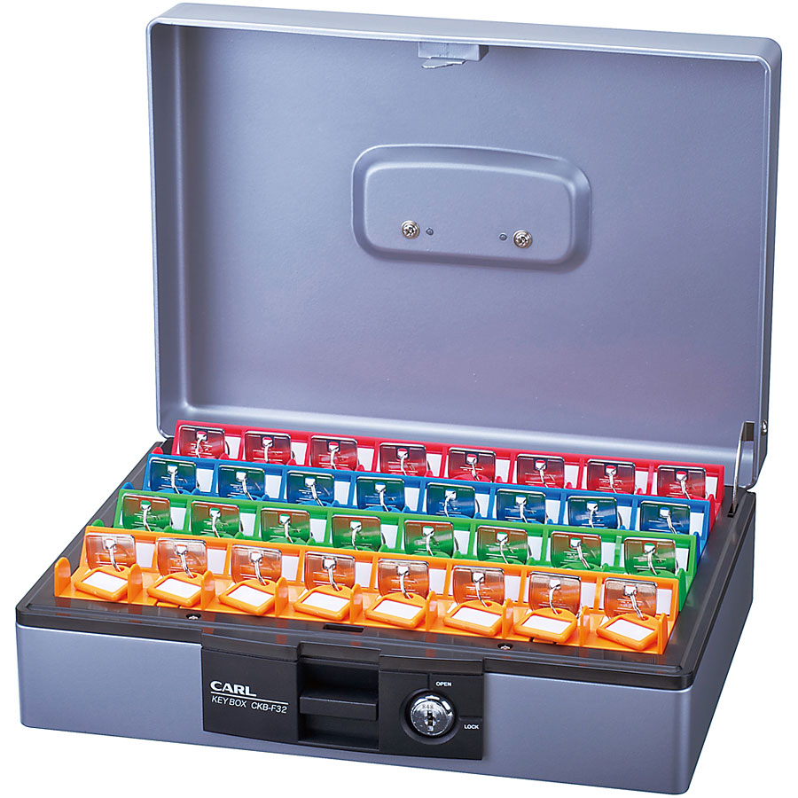 カール事務器 キーボックス デスクトップタイプ 32個収納 引出し収納可能 Ckb F32 セキュリティweb