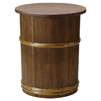樽型ディスプレイテーブル(天板木製) 43225 [送料別途]