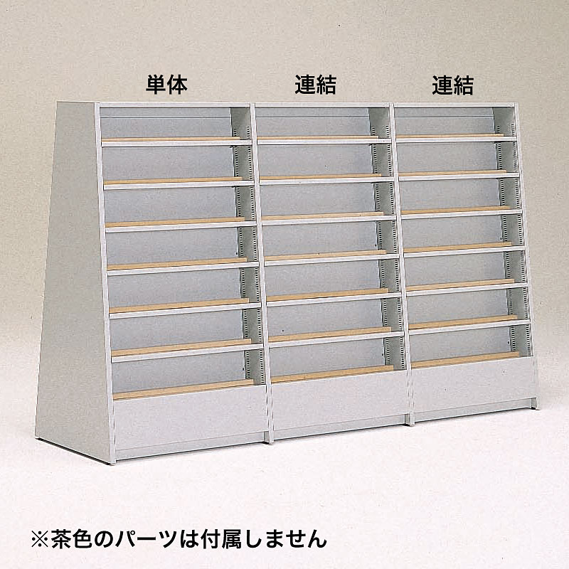 三洋スーパースタンド 文庫 [天板付] 中央両面傾斜型 連結 [7段] W900×D670×H1500 BKABCY101C SHOP