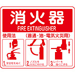消防・危険物標識板 3／消火器使用法標識