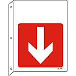 JIS安全標識(L型) 文字なし 下矢(赤) 392421