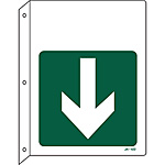 JIS安全標識(L型) 文字なし 下矢(緑) 392422