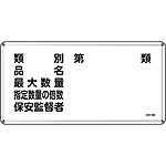 危険物標識(スチール・ヨコ) [保安監督者] (明治山型) 055116