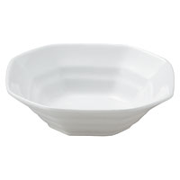 おぎそ（OGISO） おしゃれな角皿シリーズ[4] メインの料理を映えさせる八角深鉢 白無地 150TF