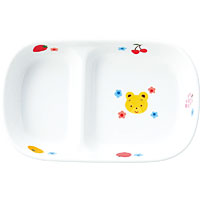 おぎそ（OGISO） 仕切皿シリーズ[3] 乳児さんのワンプレート用仕切皿 フルーツべあ 172T